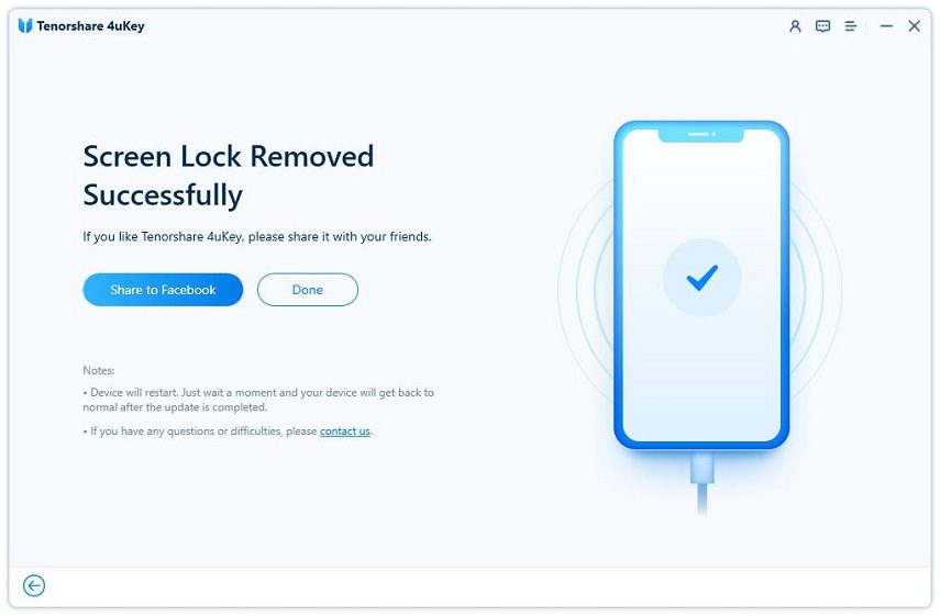 4ukey remove passcode and bypass iphone unavailable successfully