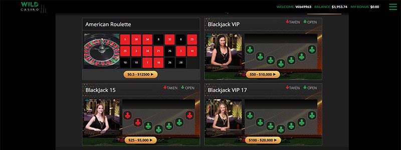 Wild Casino - Best Live Casino for Live Blackjack